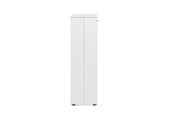 Finori Satos 02A Kommode / Schuhschrank, weiß | Schuhschrank für Flur | Maß: B x H x T ca. 100 x 110 x 34 cm | Schuhschrank mit Platz für bis zu 24 Paar Schuhe 2 Türen mit jeweils 2 Einlegeböden und 3 Kunststoffstangen zur Schuhfixierung Korpus jeweils 2 Einl... Bild 6