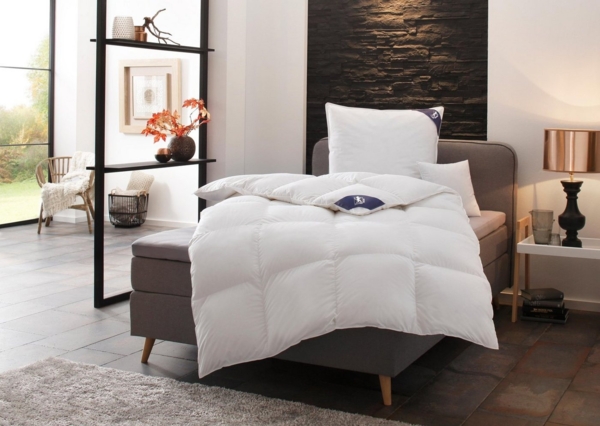 SPESSARTTRAUM Gänsedaunenbettdecke Premium****, hergestellt in Deutschland, Bettdecken für Sommer, Winter, Füllung: 100% Gänsedaunen, Klasse 1, Downpass zertifiziert, Bezug: 100% Baumwolle, nachhaltig (Made in Green), Hausstauballergiker geeignet, 4 Wä... Bild 5