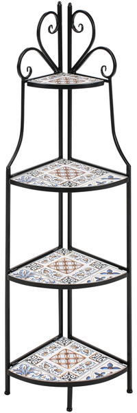 Regal FAVARA Metall 128 cm 43 cm Schwarz