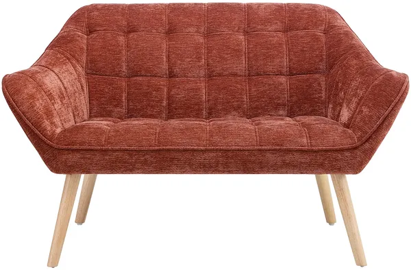 Vente-unique - CASERTA Sofa Stoff Rot - B 73 cm x H 77 cm x L 127 cm