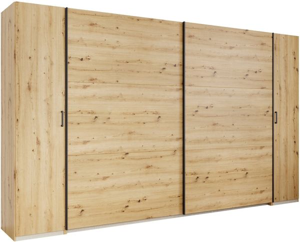 rauch Schwebetürenschrank Kleiderschrank Drehtürenschrank Schrank Garderobe KRONACH TOPSELLER (in 3 Ausstattungen BASIC/CLASSIC/PREMIUM, Breiten 225/268/311/354 cm) mit Dreh- und Schwebetüren und vielen Einlegeböden MADE IN GERMANY