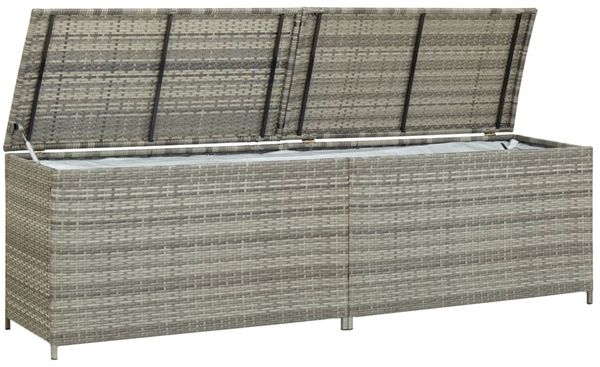 vidaXL Gartenbox Poly Rattan 200x50x60 cm Grau 46476 Bild 4