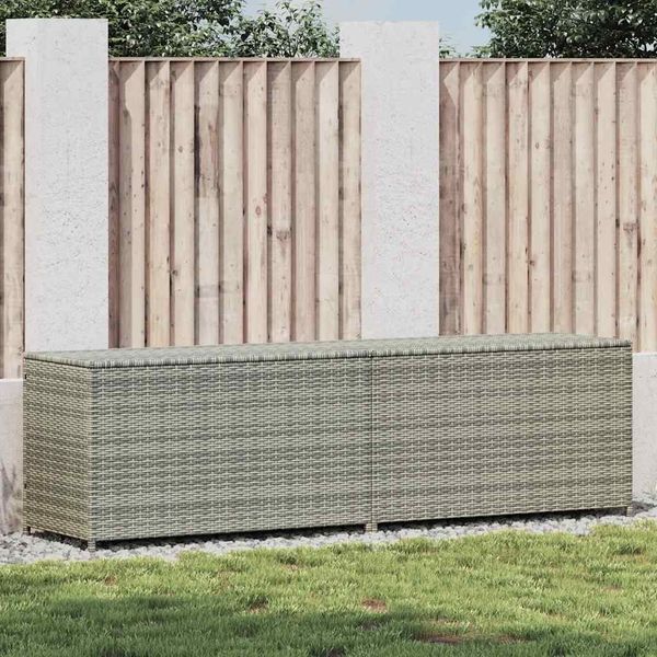 vidaXL Gartenbox Poly Rattan 200x50x60 cm Grau 46476