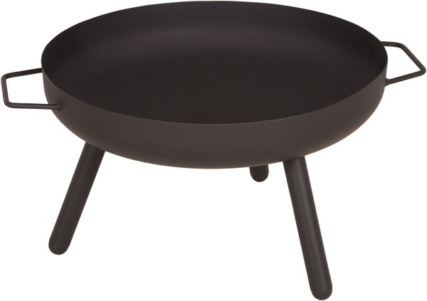 Feuerschale MARKUS - Eisen Schwarz 31 x 50 x 62 cm | Feuerstelle für Garten Terrasse Feuer machen