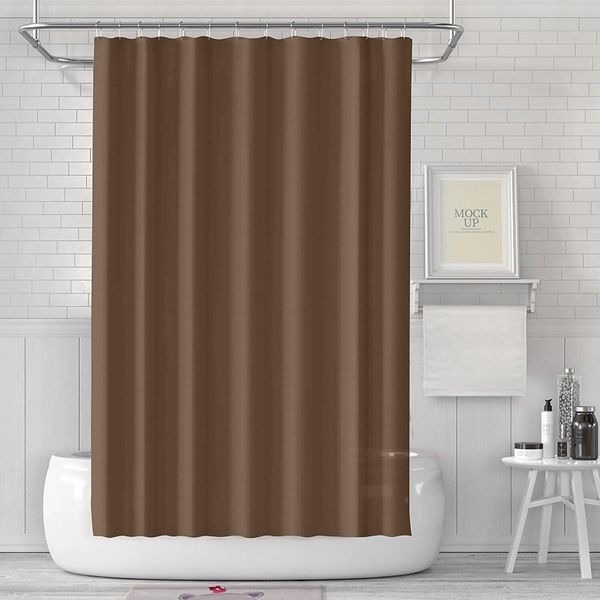 Duschvorhang Anti-schimmel 180x180 cm Wasserdicht Waschbar PEVA Kaffee