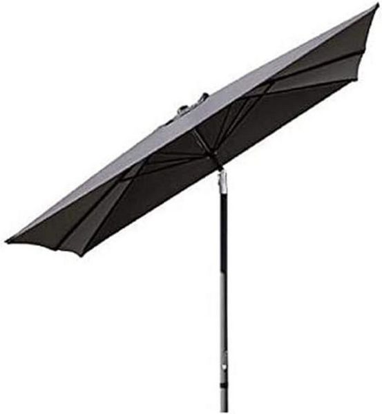 Gardissimo Sonnenschirm New Sunrise 3x2 m anthrazit Kurbelschirm knickbar Gartenschirm, LxB: 200x300 cm, mit Kurbel / Kippfunktion / UV-Schutz 50+