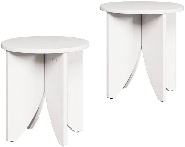 Couchtisch, Sofatisch 2 pcs Weiß