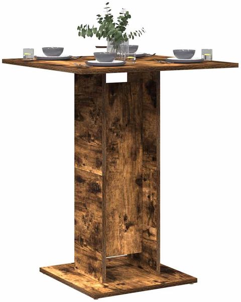 Bistrotisch, Bartisch, Stehtisch Räuchereiche 60x60x75 cm Holzwerkstoff