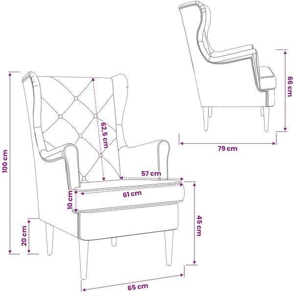 vidaXL Sessel Schwarz Samt 42029912 Bild 8