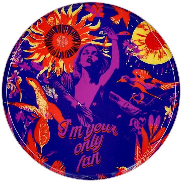 Gift Company Love Trays Dekotablett M Motiv: I´m your only fan rund blau
