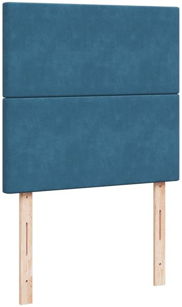 vidaXL Boxspringbett mit Matratze Blau 100x200 cm Samt 3293132 Bild 7