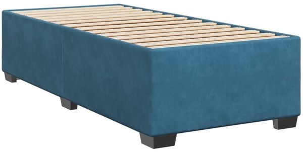 vidaXL Boxspringbett mit Matratze Blau 100x200 cm Samt 3293132 Bild 8