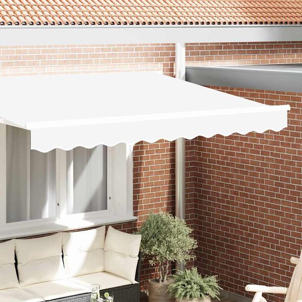 vidaXL Markisenschürzen-Ersatz Weiß 3 m Polyester 42000765