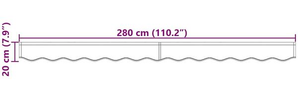 vidaXL Markisenschürzen-Ersatz Weiß 3 m Polyester 42000765 Bild 8