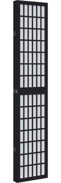 vidaXL 5-tlg. Paravent Schwarz Massivholz Paulownia 358774 Bild 4