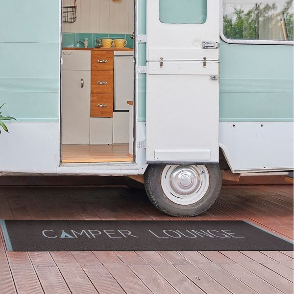 OTTO home Läufer Camping, rechteckig, Höhe: 8,5 mm, mit Schriftzug, ideal für Camper & Wohnwagen, In- und Outdoor geeignet