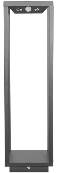 Zafferano, Home Solar Lampe, Kabellose Stehleuchte mit Solarpanel und Bewegungssensor, für den Außenbereich Geeignet, Dimmer, 3000 K, Höhe 50 cm, Farbe Dunkelgrau