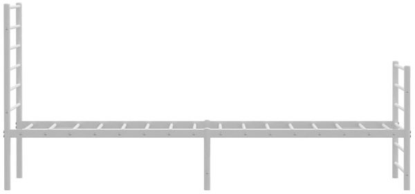 vidaXL Bettgestell mit Kopf- und Fußteil Metall Weiß 90x190 cm 352378 Bild 7
