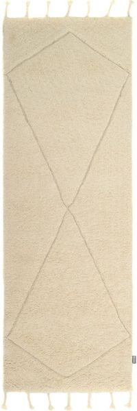 Wollteppich - Berber Whispers 300x80 cm - creme - läufer
