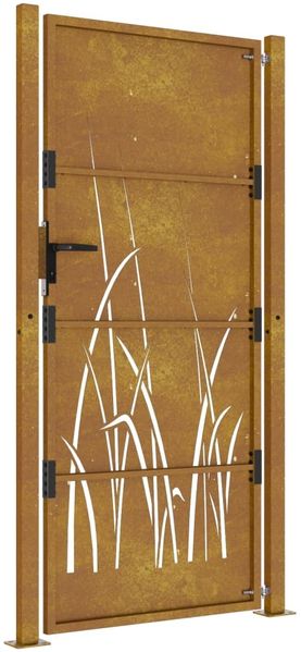 vidaXL Gartentor 100x175 cm Cortenstahl Gras-Design 153176 Bild 5