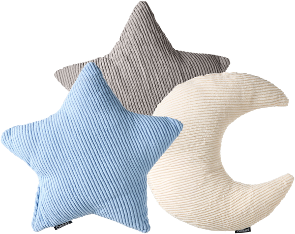 Dekokissen 3er Set LUNA Cord 35 x 30 cm 35 x 35 cm Bunt Ohne Muster