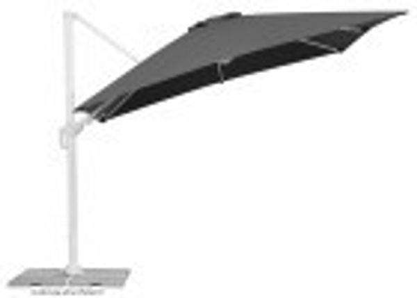 Schneider Schirme Ampelschirm, Rhodos Twist Bianco, Anthrazit / Weiß, 3x3 m