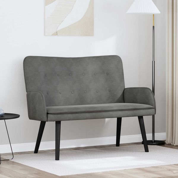 vidaXL 2-Sitzer Sofa Dunkelgrau 115 x 61 x 87 cm Samt (V) 42028914