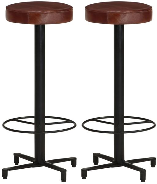 vidaXL Barhocker 2 Stk. 76 cm Echtleder 321967