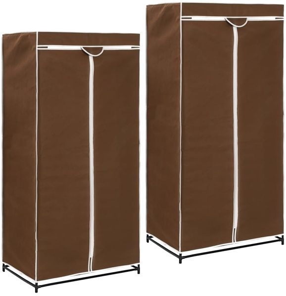vidaXL Kleiderschränke 2 Stk. Braun 75×50×160 cm 282442
