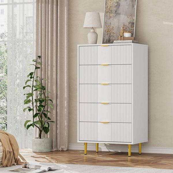 GarveeMore Kommode mit 4/ 5 / 6 Schubladen Sideboard Komodenschrank Schubladenschrank