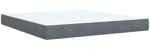 vidaXL Boxspringbett mit Matratze Dunkelgrau 180x200 cm Samt 3288673 Bild 12
