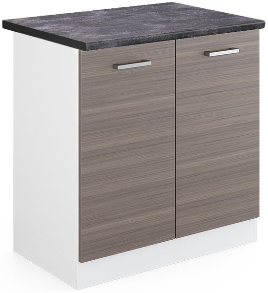 Spülenunterschrank R-Line Edelgrau 80 cm , AP Anthrazit Vicco