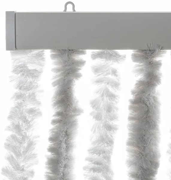 vidaXL Fliegenvorhang Hellgrau und Weiß 100x230 cm Chenille 377317 Bild 4