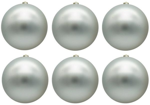 Annastore Weihnachtsbaumkugel Weihnachtskugeln aus Kunststoff zum Hängen für den Außenbereich (6 St), Frost und Wetterfest, Outdoor Weihnachtkugeln