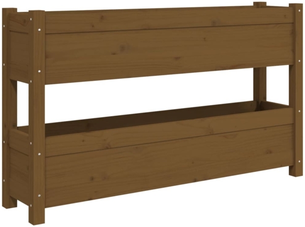 vidaXL Pflanzkübel Honigbraun 112x25x66 cm Massivholz Kiefer 823930