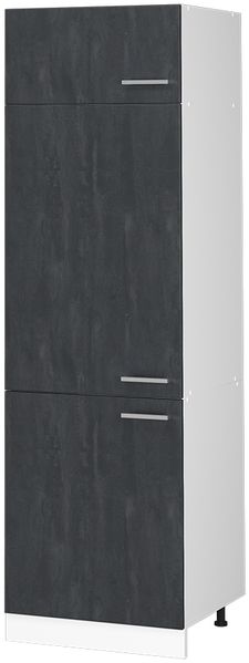Kühlumbauschrank R-Line Schwarz Beton 60 cm Vicco