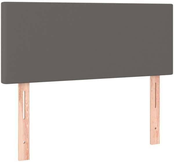 vidaXL Boxspringbett mit Matratze Grau 90x190 cm Kunstleder 3140979 Bild 6