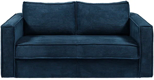 Vente-unique - LORETO Sofa SamtStoff Blau - B 223 cm95 cm x H 90 cm x L 195 cm Bild 2