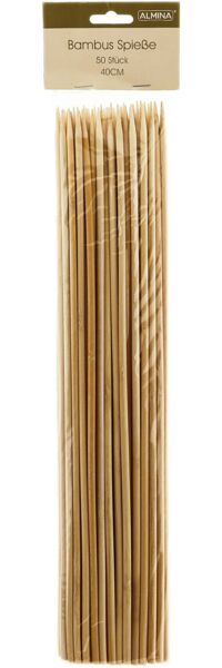 Bambusspieße 50 Stück für Grill & Küche - vielseitig & praktisch 40 cm