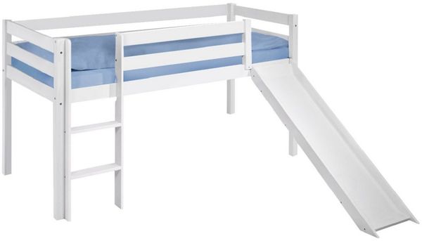 Lilokids Kinderbett JELLE mit Rutsche 200x90 cm Halbhochbett Spielbett