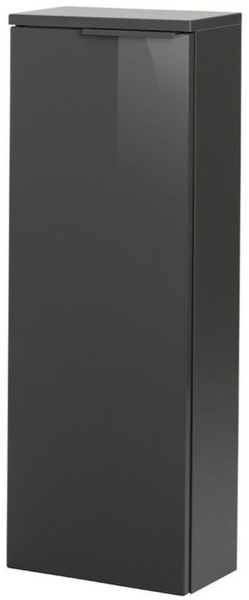 Fackelmann LUNA Midischrank slim 31 cm breit, Schwarz/Anthrazit