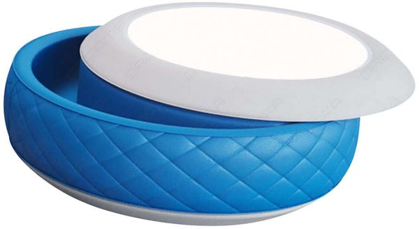 Couchtisch Berlin – Leder Design für Ihr Zuhause - Echtleder - Blau-Weiß