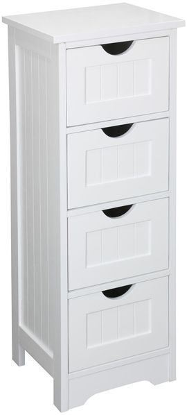 Schrank mit 4 Schubladen weiß Schubladenregal Landhaus Badezimmerschrank Bild 2