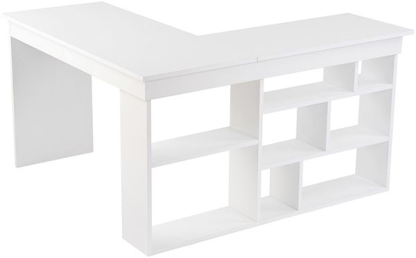 Natural White Study Desk, 130 x 72 x 120 cm | 100% Melamine Coated Chipboard, 18 mm Thick | Stylish & Functional for Home Office & Study