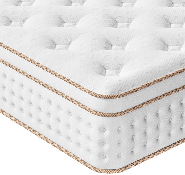 Vesgantti Matratze 140x200 Taschenfederkernmatratze 30 cm hoch, H3 Orthopädische Federkernmatratze, ÖkoTex Zertifiziert, Federkernmatratze Rollmatratze Mittelfest