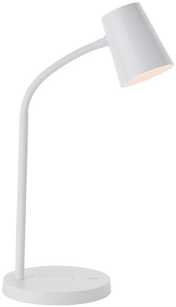 BRILLIANT Illa LED Tischleuchte Induktionsladeschale weiß | 1x LED integriert, 5.5W LED integriert, (Lichtstrom: 780lm, Lichtfarbe: 3000K)