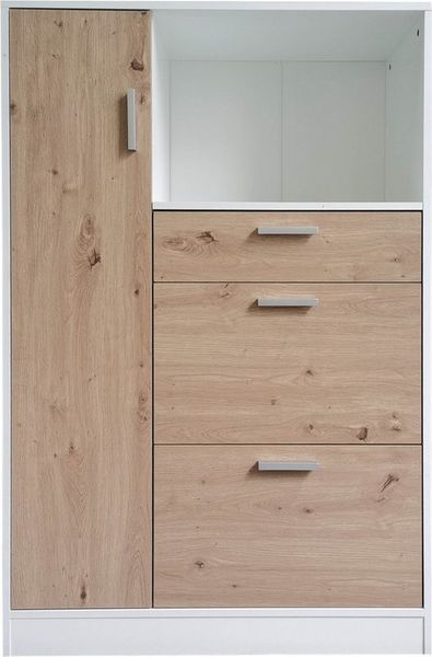 HTI-Line Küchenbuffet Küchenschrank Kombi L Blanca (Stück, 1-St, 1 Küchenschrank Kombi L Blanca) Küchenbuffet Mehrzweckschrank Mikrowellenschrank