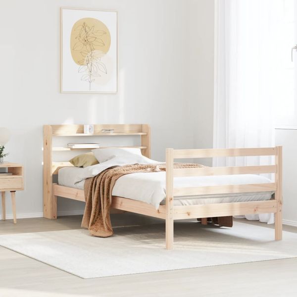 vidaXL Bettgestell mit Kopfteil ohne Matratze 100x200 cm 3306641