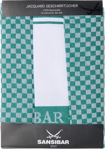 Sansibar Sylt Geschirrtuch Geschirrtücher-Set, 3-tlg, 50x70 cm, 100% Baumwolle, Premium Qualität, (Set, 3x Geschirrtuch, 50x70 cm, zwei verschiedene Designs), Jacquardgewebe, zwei verschiedene Motive
