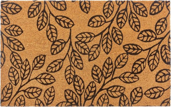 HANSE Home Fußmatte Leafs, Türmatte, rechteckig, Höhe: 15 mm, Kokos, Schmutzfangmatte, Outdoor, Rutschfest, Innen, Kokosmatte, Flur